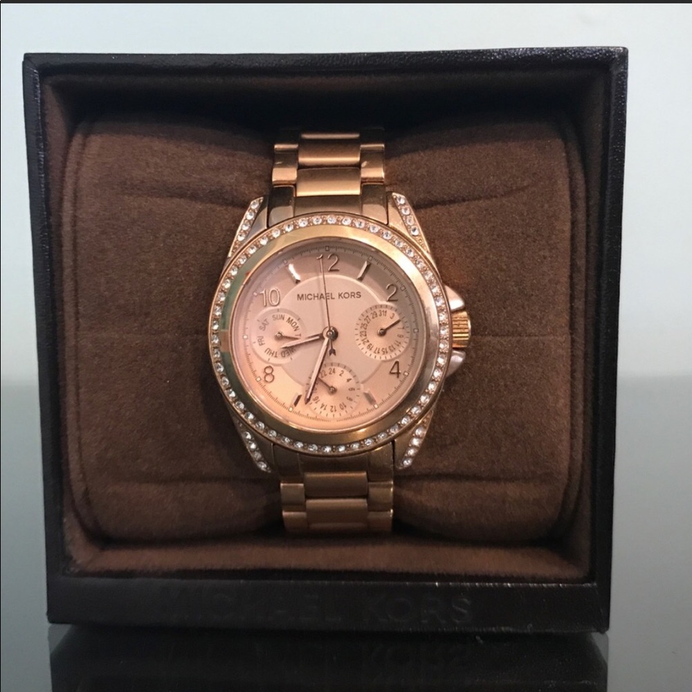 Michael Kors Mini Blair Rose Gold Tone 33mm Watch